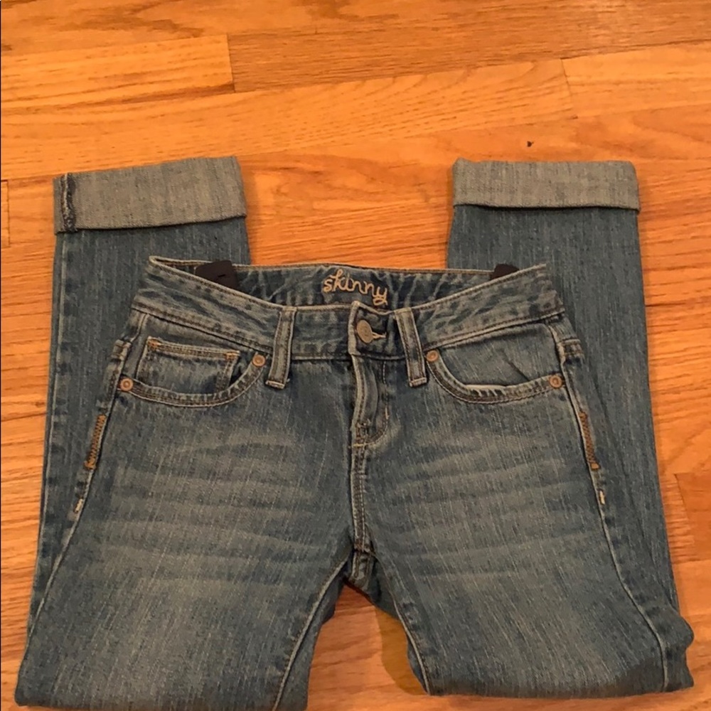 Cuffed and adjustable waist girls Old Navy jeans